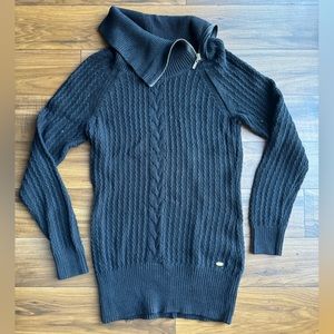 Black knit sweater dress